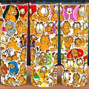 Garfield Sticker Style Collage Tumbler